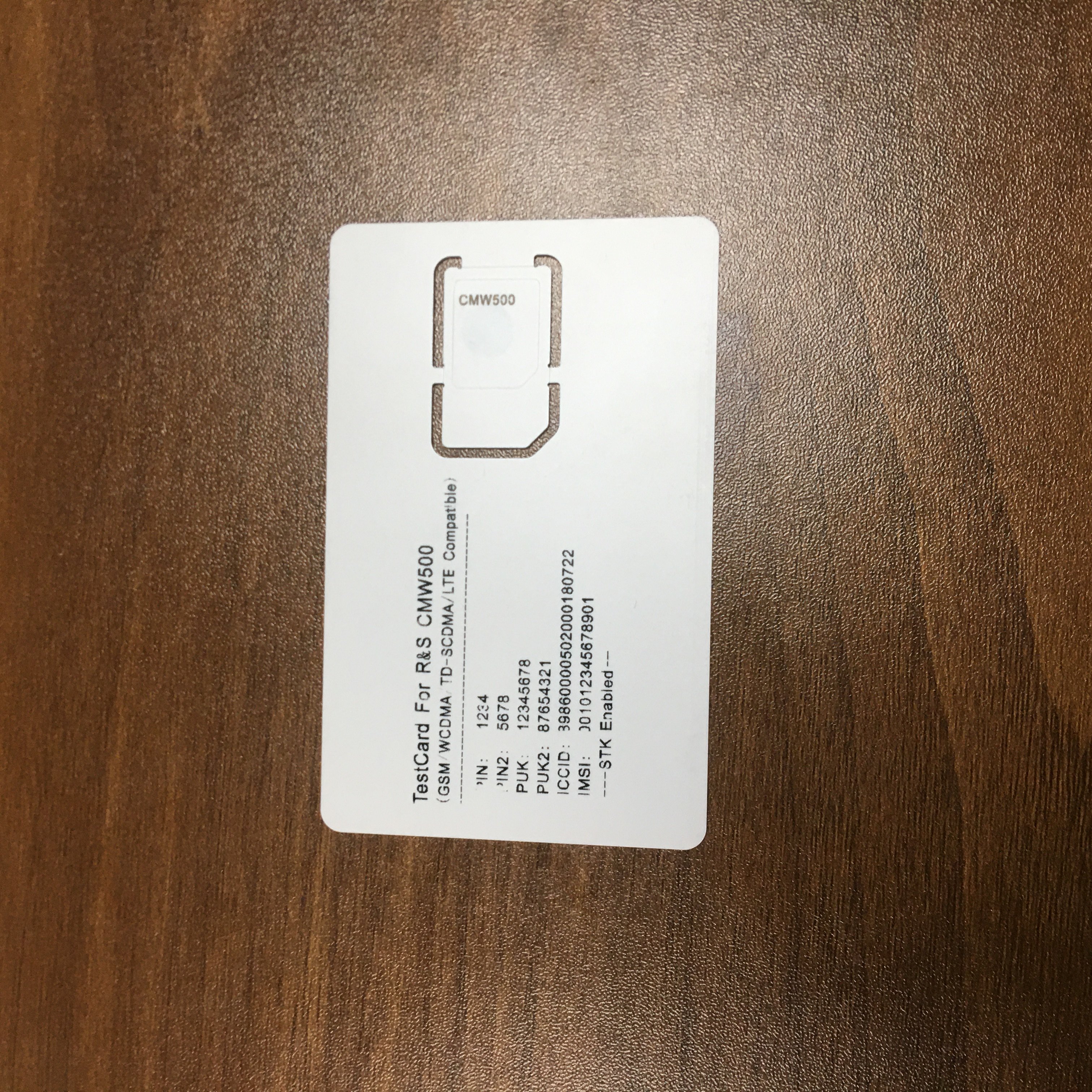 CMW500 Hot Selling SIM Test Card For 3G/4G/5G Mobile Phone Factory